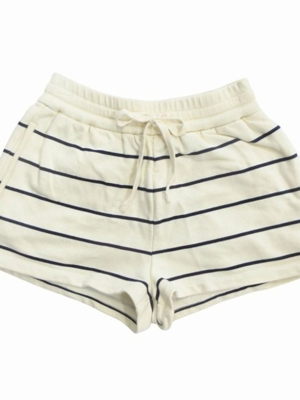 Miu Miu Cotton Sweat Shorts Pants Border Logo Embroidery XS Ivory